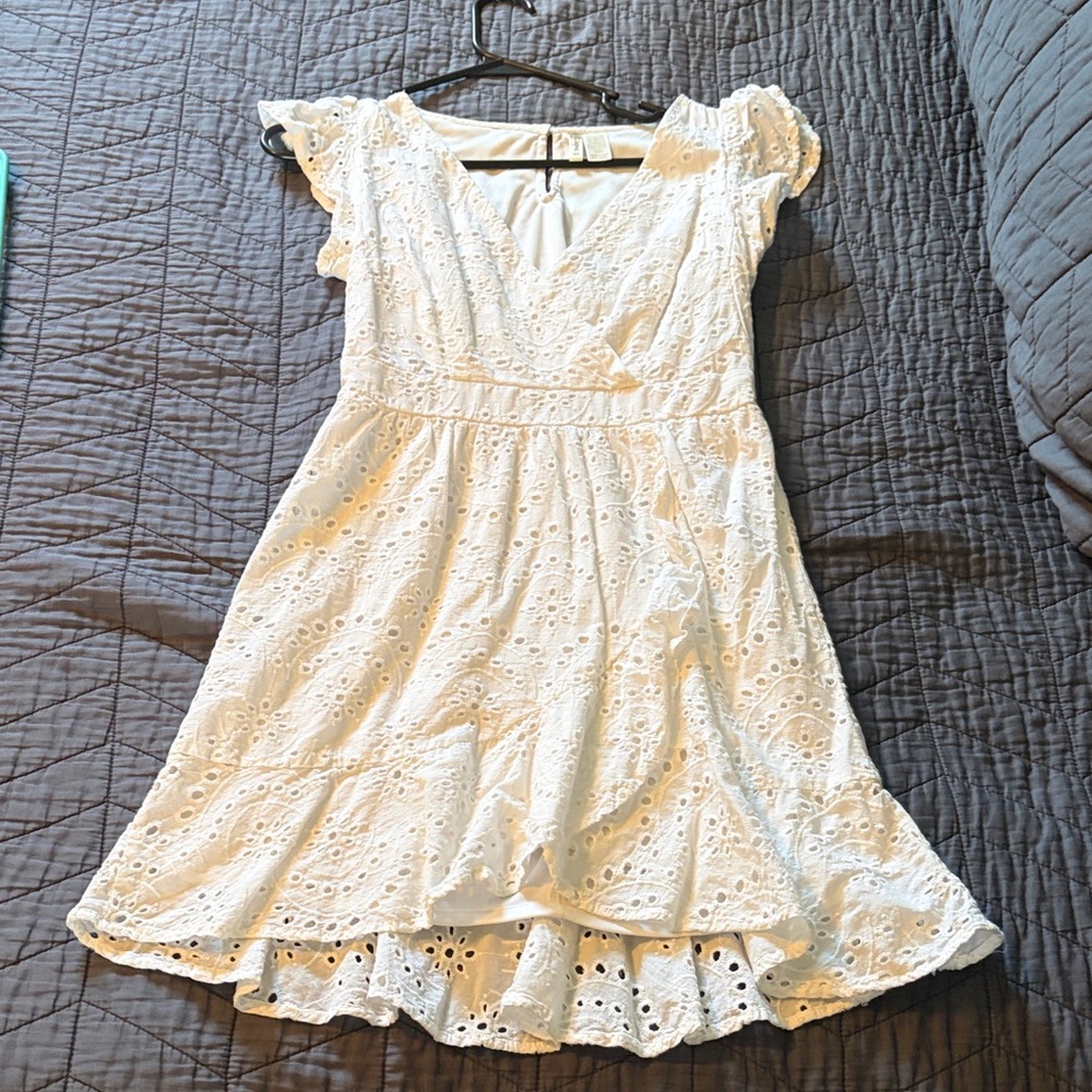 White Eyelet Lace Dress